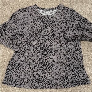 GUC-Lane Bryant Black and Gray Boxy Blouse